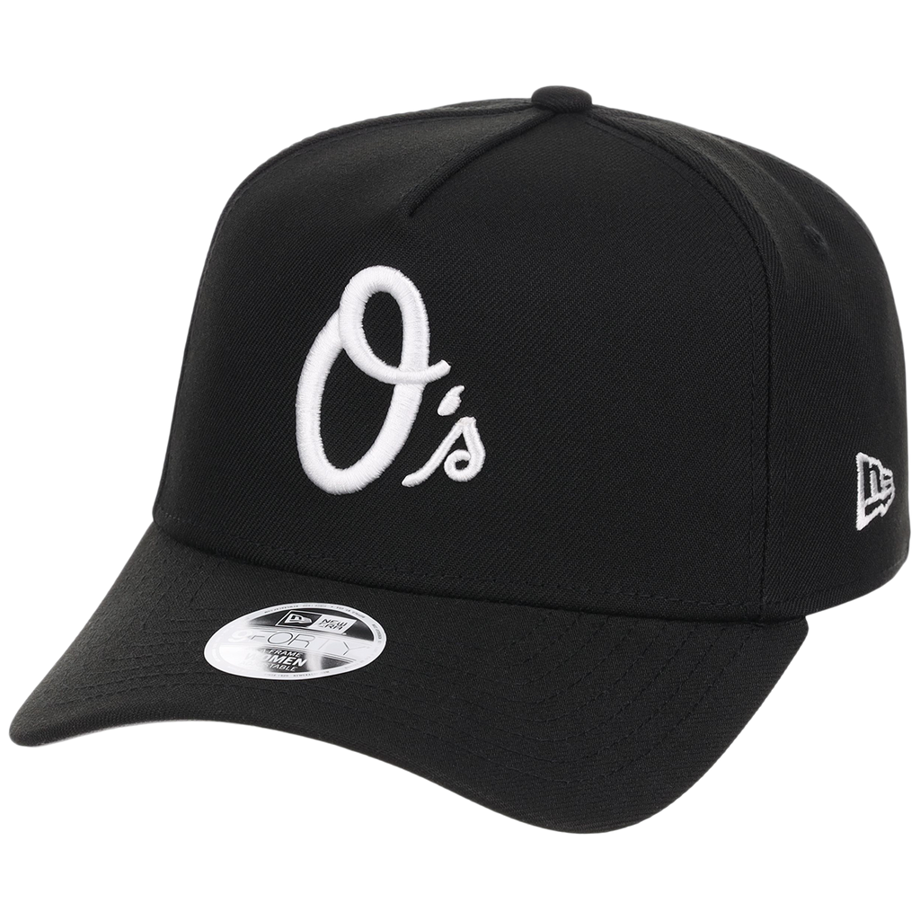 Baltimore Orioles Women's New Era 9FORTY Black A-Frame