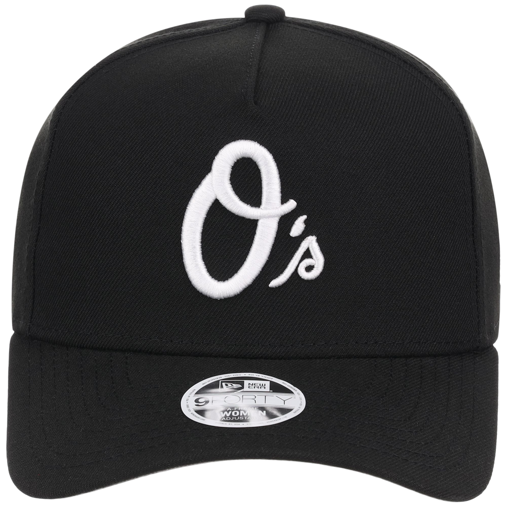 Baltimore Orioles Women's New Era 9FORTY Black A-Frame