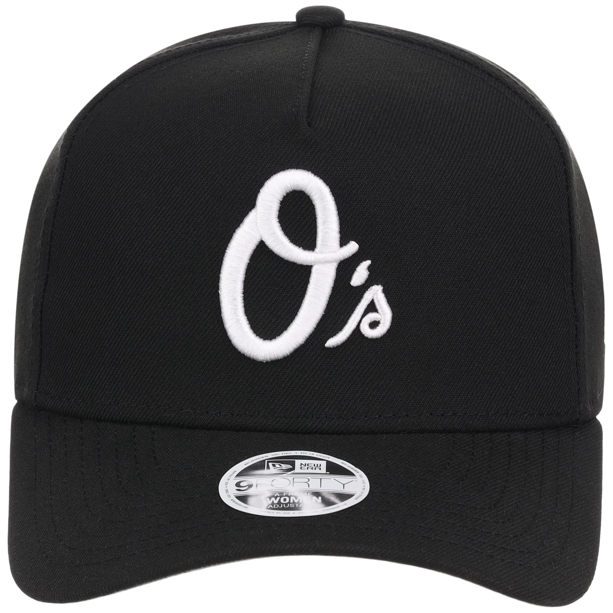 Baltimore Orioles Women's New Era 9FORTY Black A-Frame