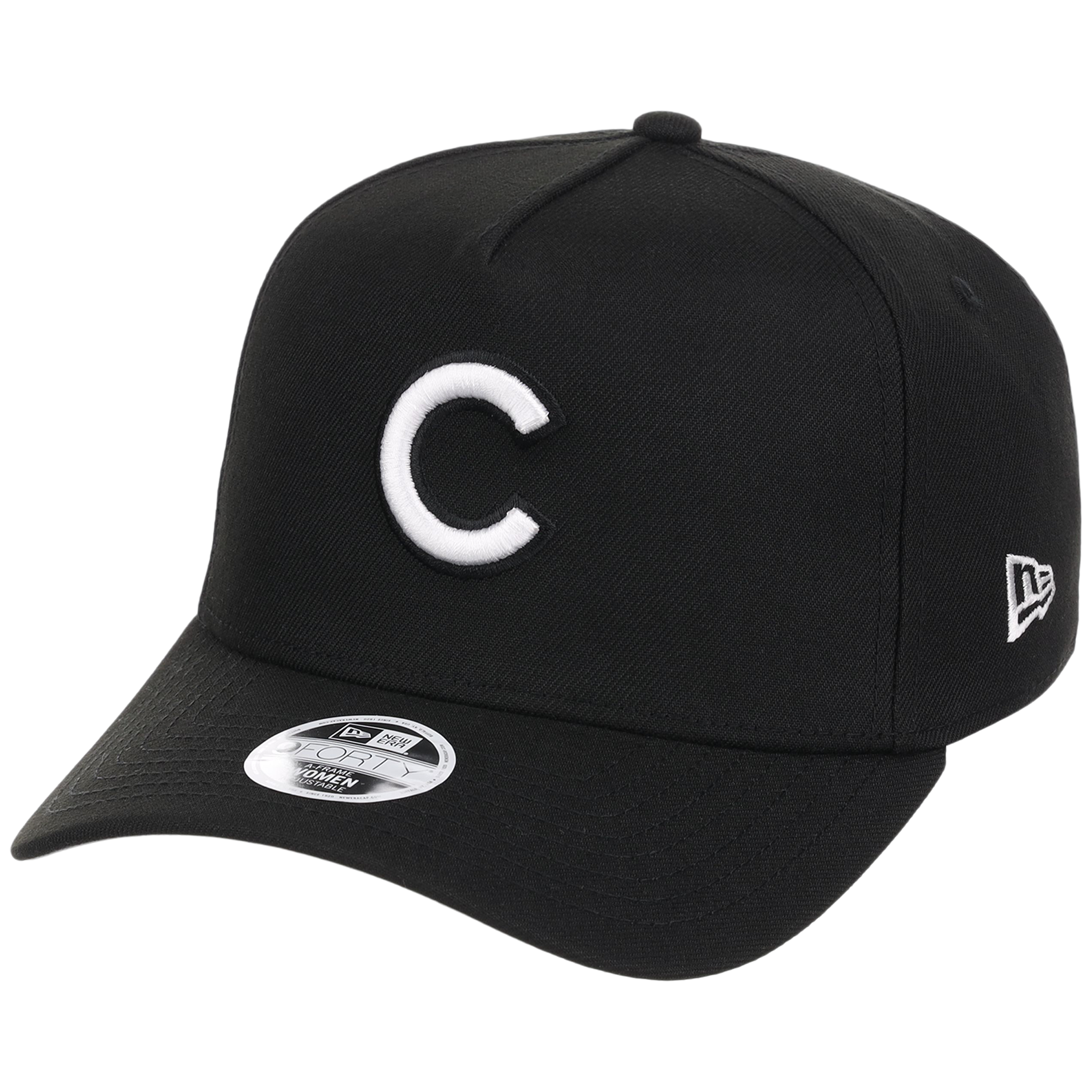 Chicago Cubs Women's New Era 9FORTY Black A-Frame