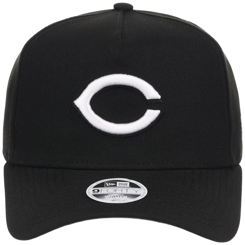 Cincinnati Reds Women's New Era 9FORTY Black A-Frame