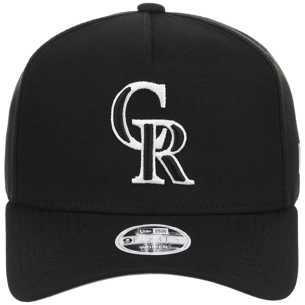 Colorado Rockies Women's New Era 9FORTY Black A-Frame
