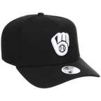 Milwaukee Brewers Women's New Era 9FORTY Black A-Frame