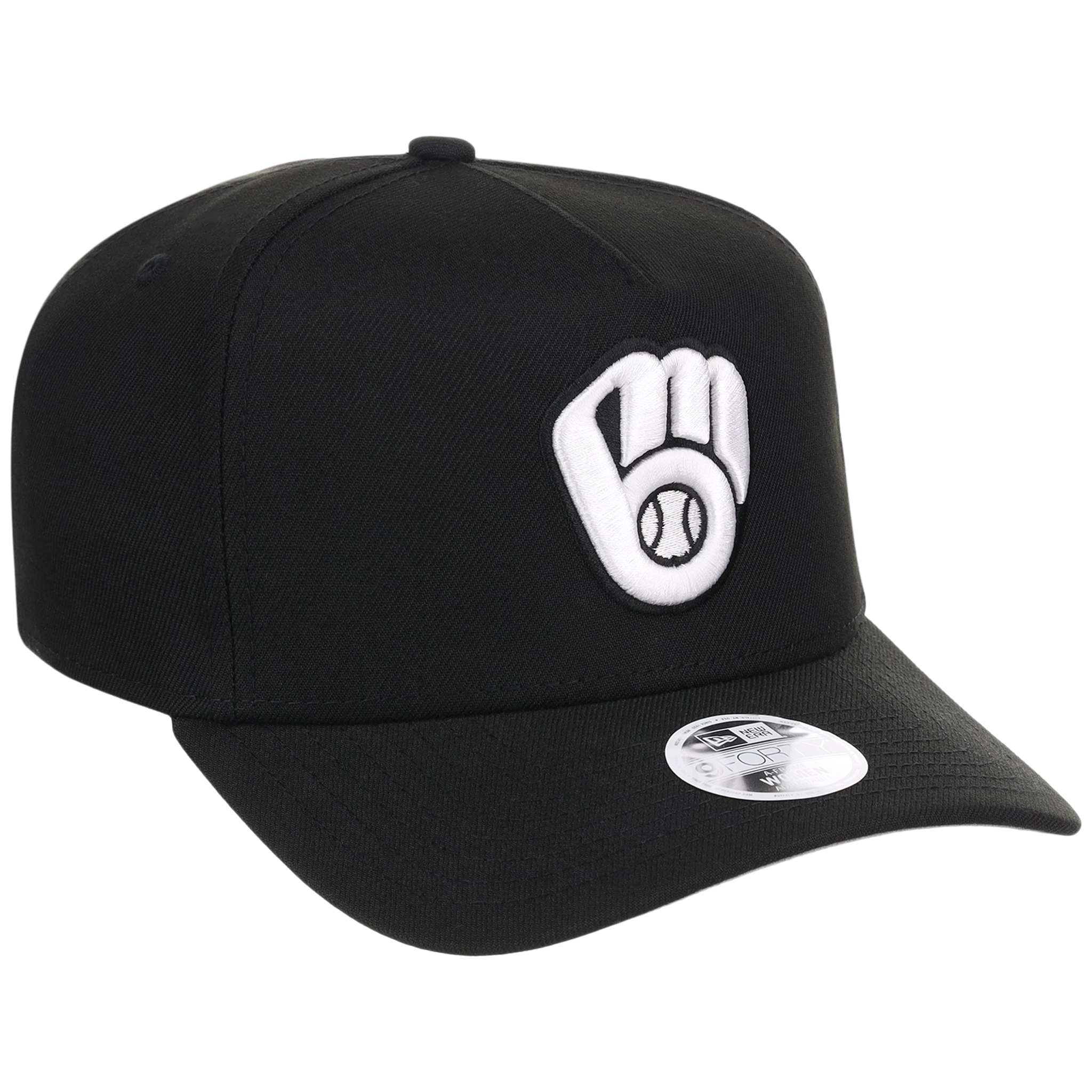 Milwaukee Brewers Women's New Era 9FORTY Black A-Frame