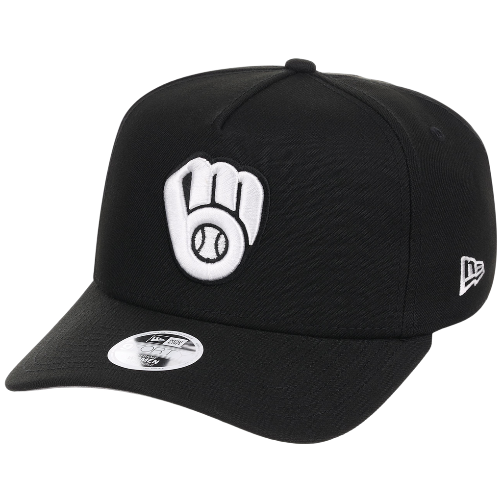 Milwaukee Brewers Women's New Era 9FORTY Black A-Frame