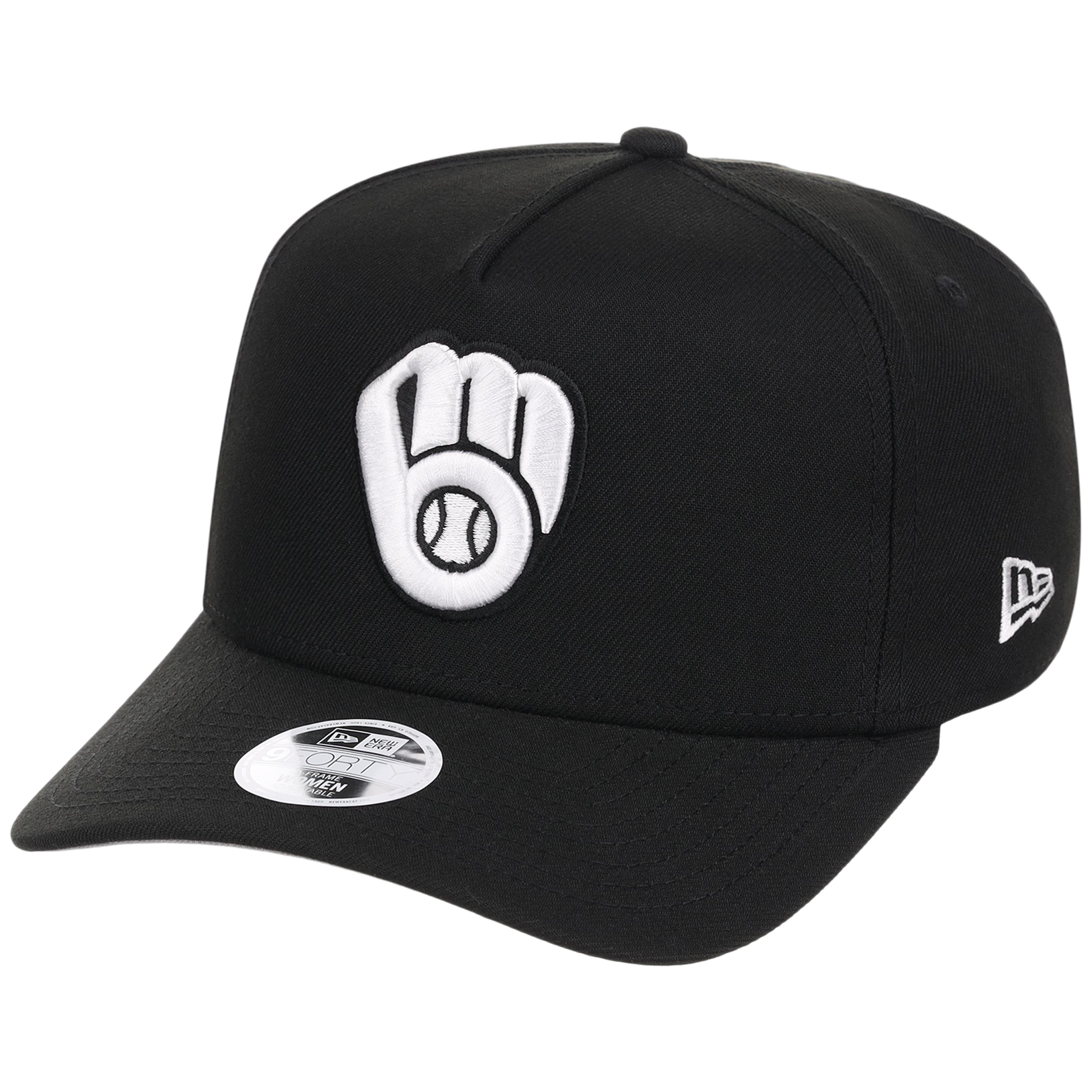 Milwaukee Brewers Women's New Era 9FORTY Black A-Frame