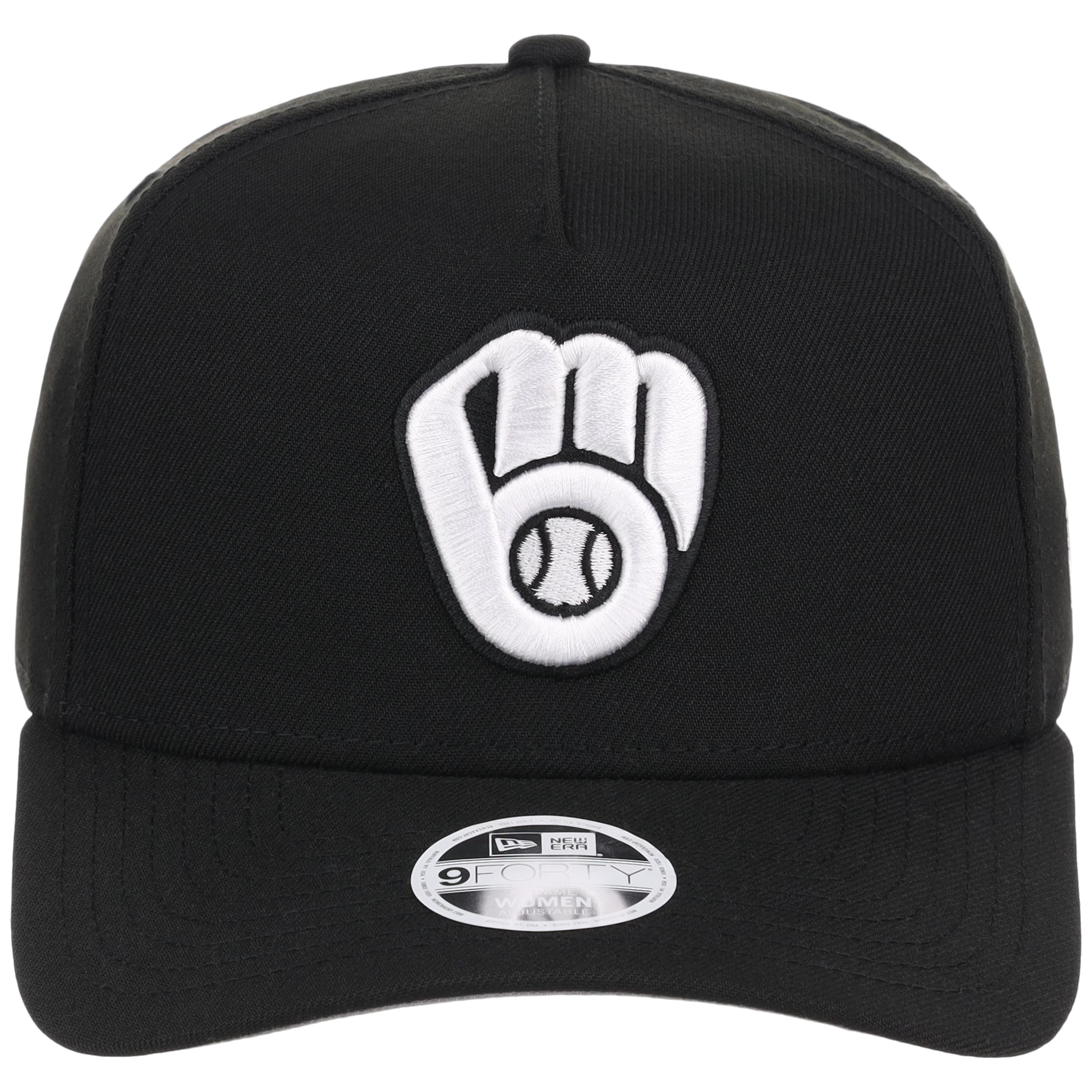 Milwaukee Brewers Women's New Era 9FORTY Black A-Frame