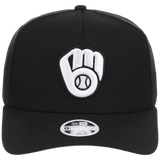 Milwaukee Brewers Women's New Era 9FORTY Black A-Frame