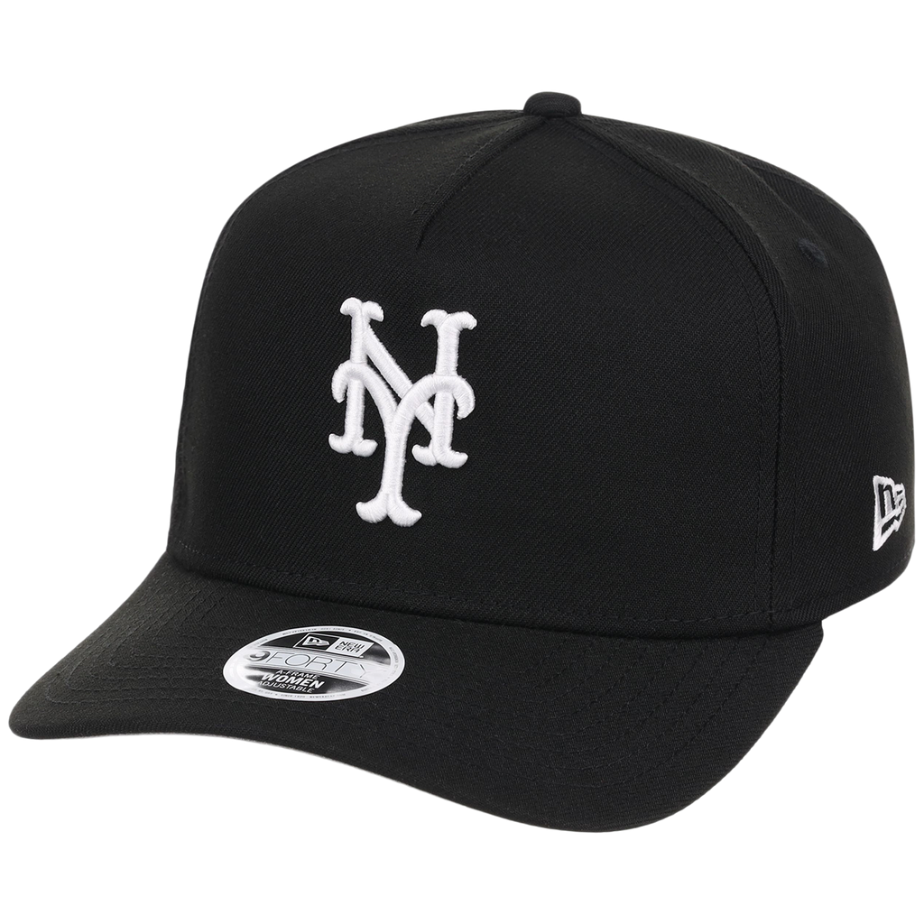 New York Mets Women's New Era 9FORTY Black A-Frame