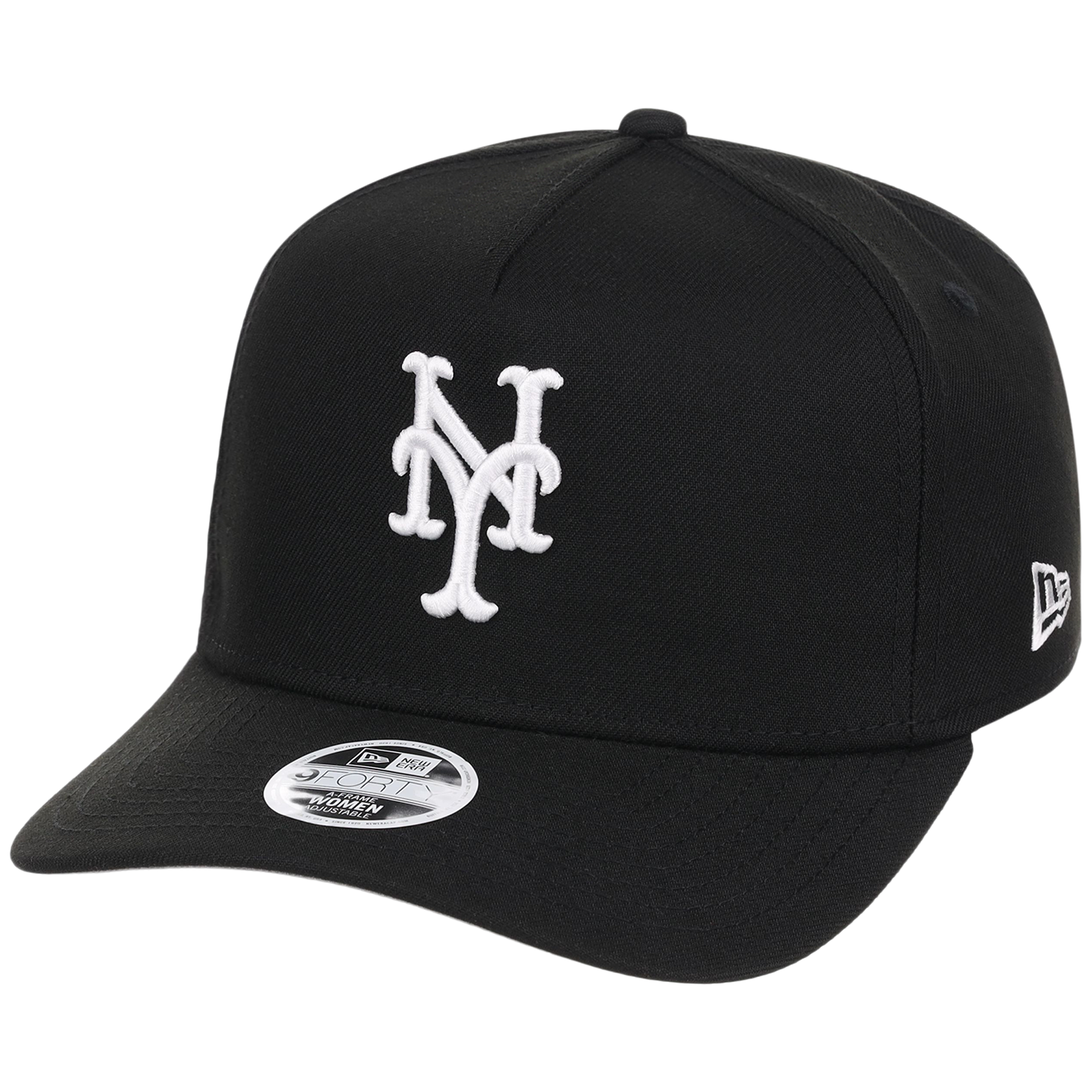 New York Mets Women's New Era 9FORTY Black A-Frame