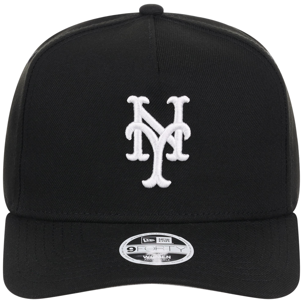 New York Mets Women's New Era 9FORTY Black A-Frame