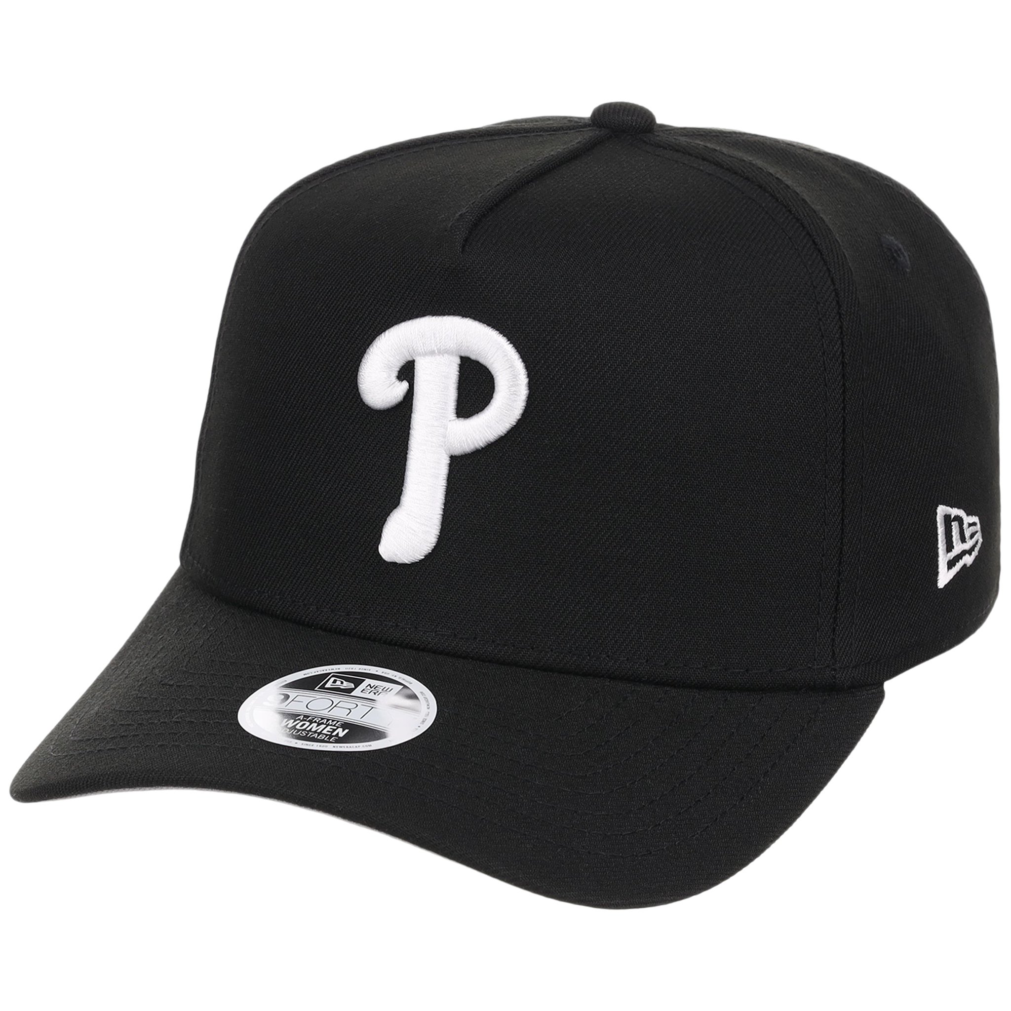 Philadelphia Phillies Women's New Era 9FORTY Black A-Frame