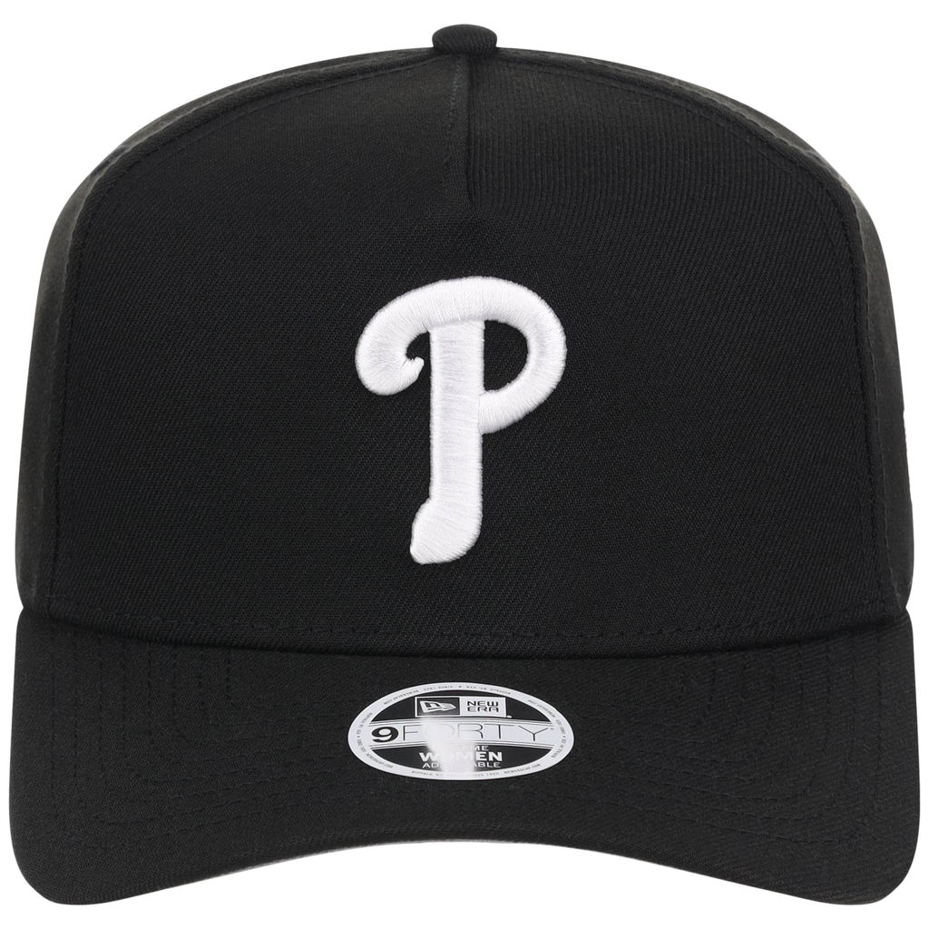 Philadelphia Phillies Women's New Era 9FORTY Black A-Frame