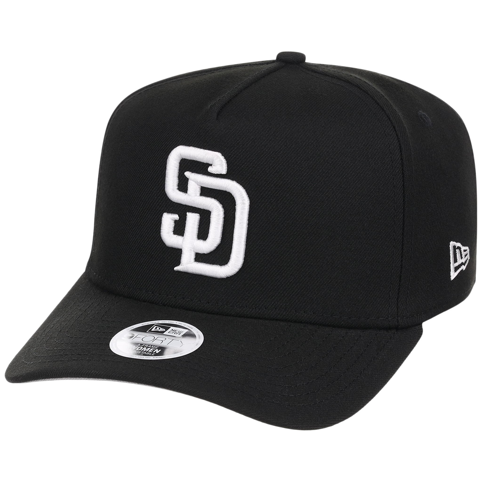 San Diego Padres Women's New Era 9FORTY Black A-Frame