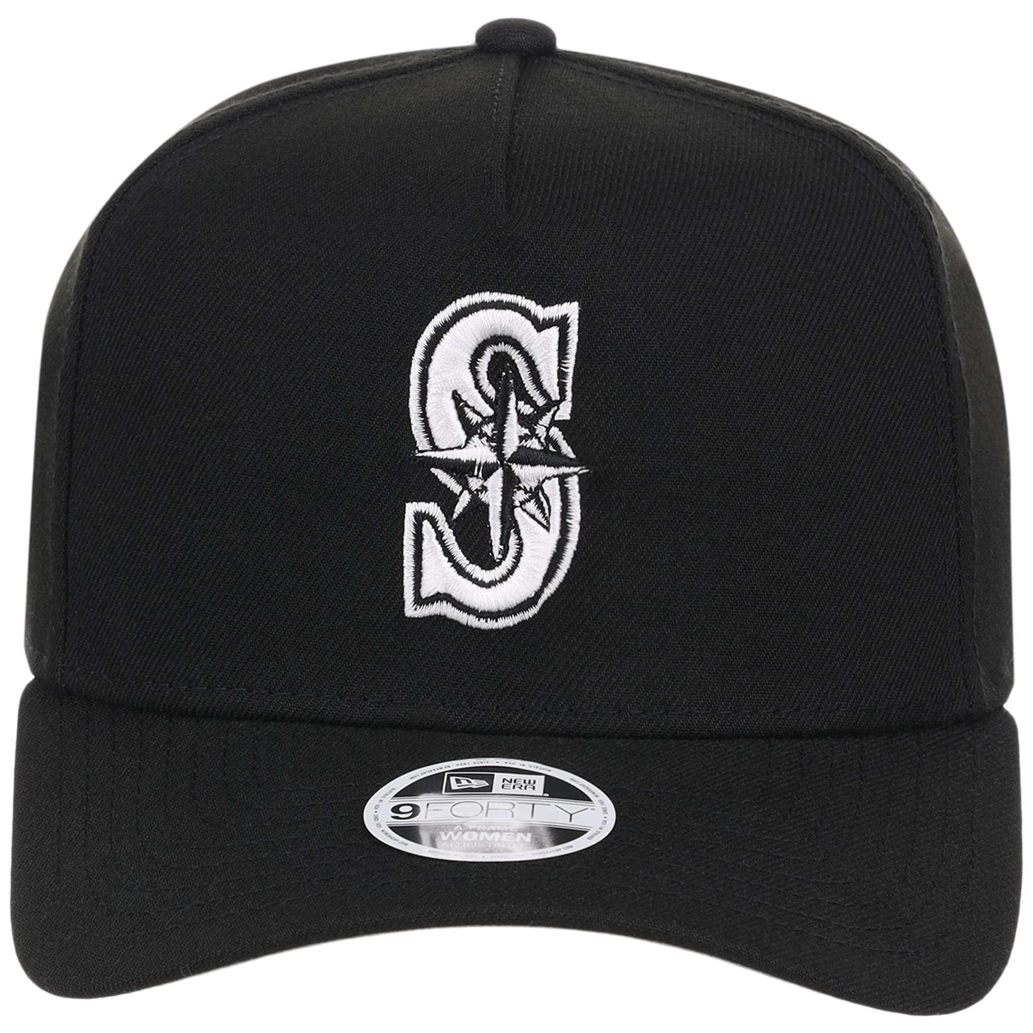 Seattle Mariners Women's New Era 9FORTY Black A-Frame