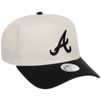 Atlanta Braves Women's New Era 9FORTY Chrome x Black A-Frame