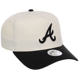 Atlanta Braves Women's New Era 9FORTY Chrome x Black A-Frame