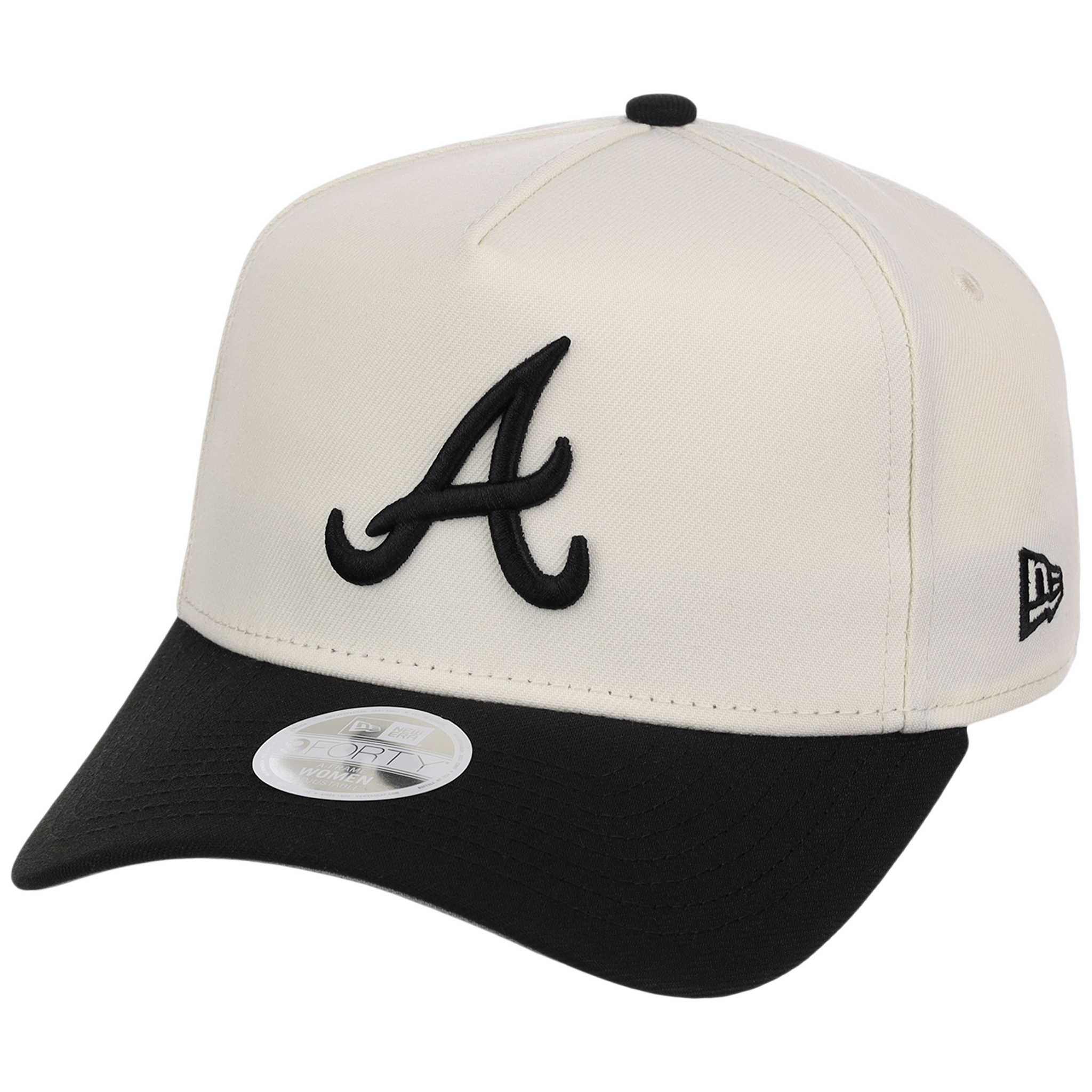 Atlanta Braves Women's New Era 9FORTY Chrome x Black A-Frame