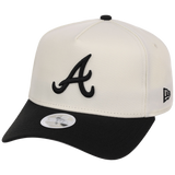Atlanta Braves Women's New Era 9FORTY Chrome x Black A-Frame