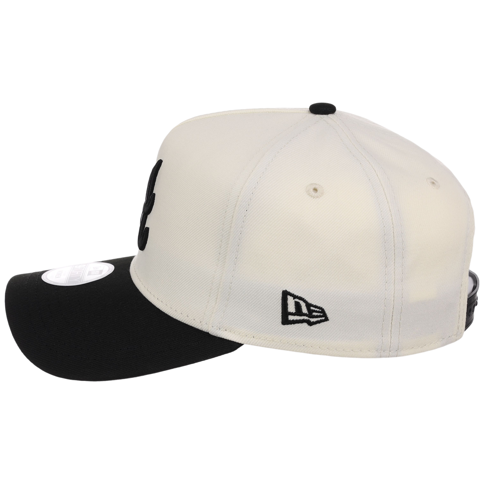 Atlanta Braves Women's New Era 9FORTY Chrome x Black A-Frame