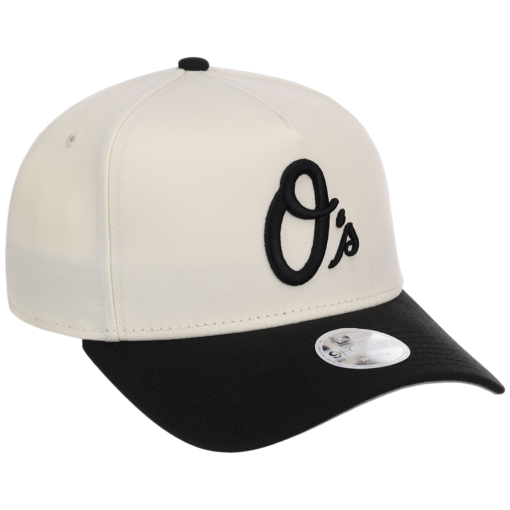 Baltimore Orioles Women's New Era 9FORTY Chrome x Black A-Frame