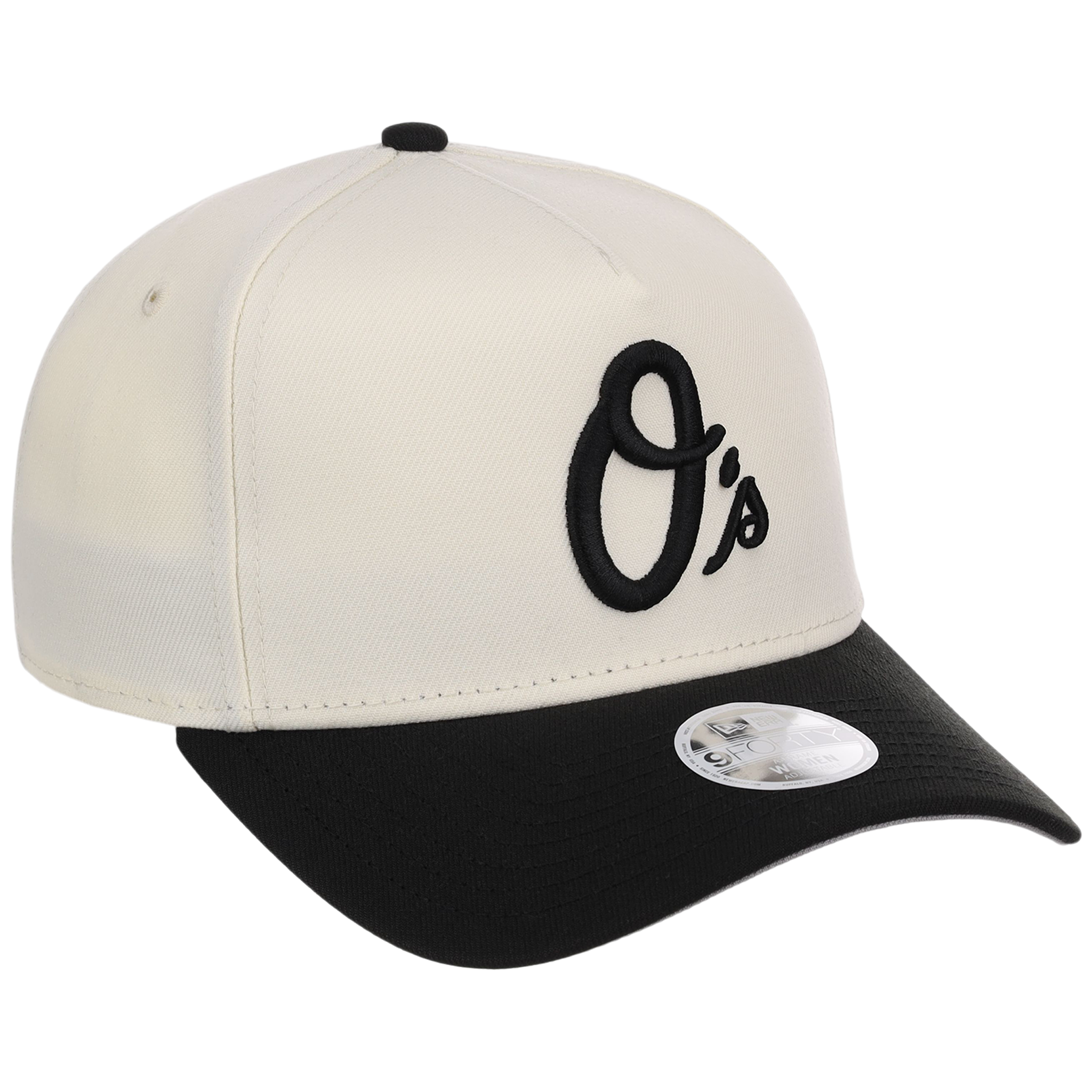 Baltimore Orioles Women's New Era 9FORTY Chrome x Black A-Frame