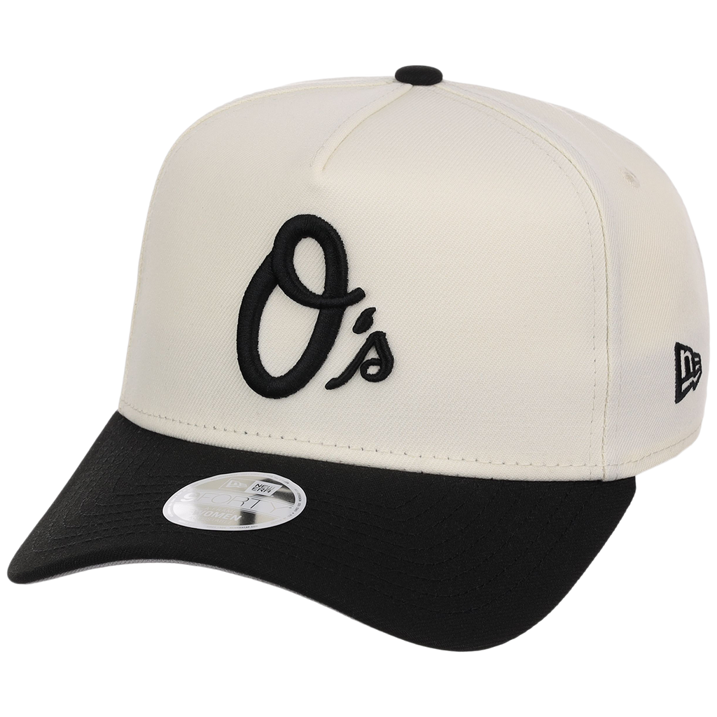 Baltimore Orioles Women's New Era 9FORTY Chrome x Black A-Frame