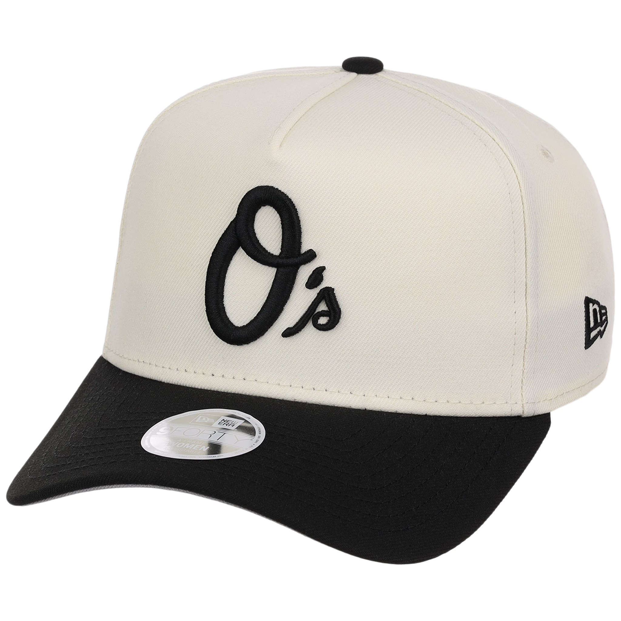Baltimore Orioles Women's New Era 9FORTY Chrome x Black A-Frame