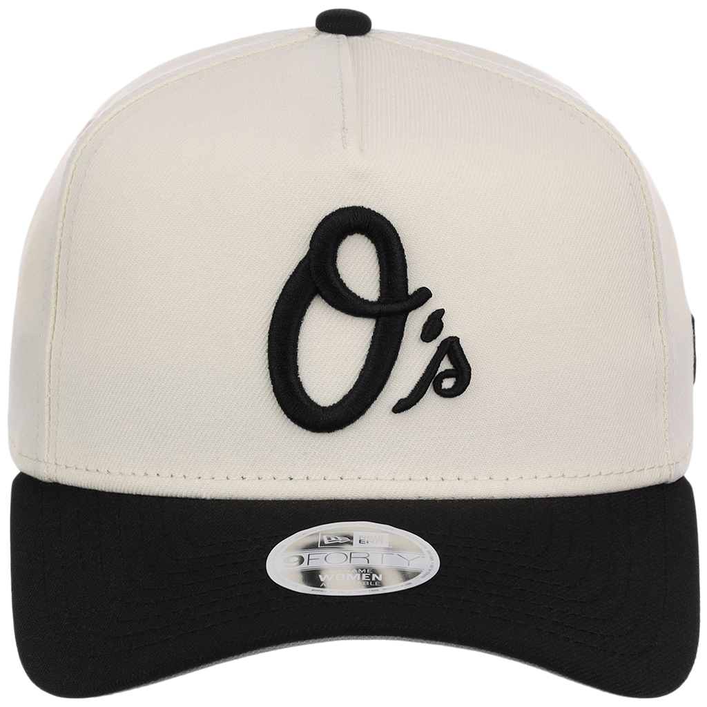 Baltimore Orioles Women's New Era 9FORTY Chrome x Black A-Frame