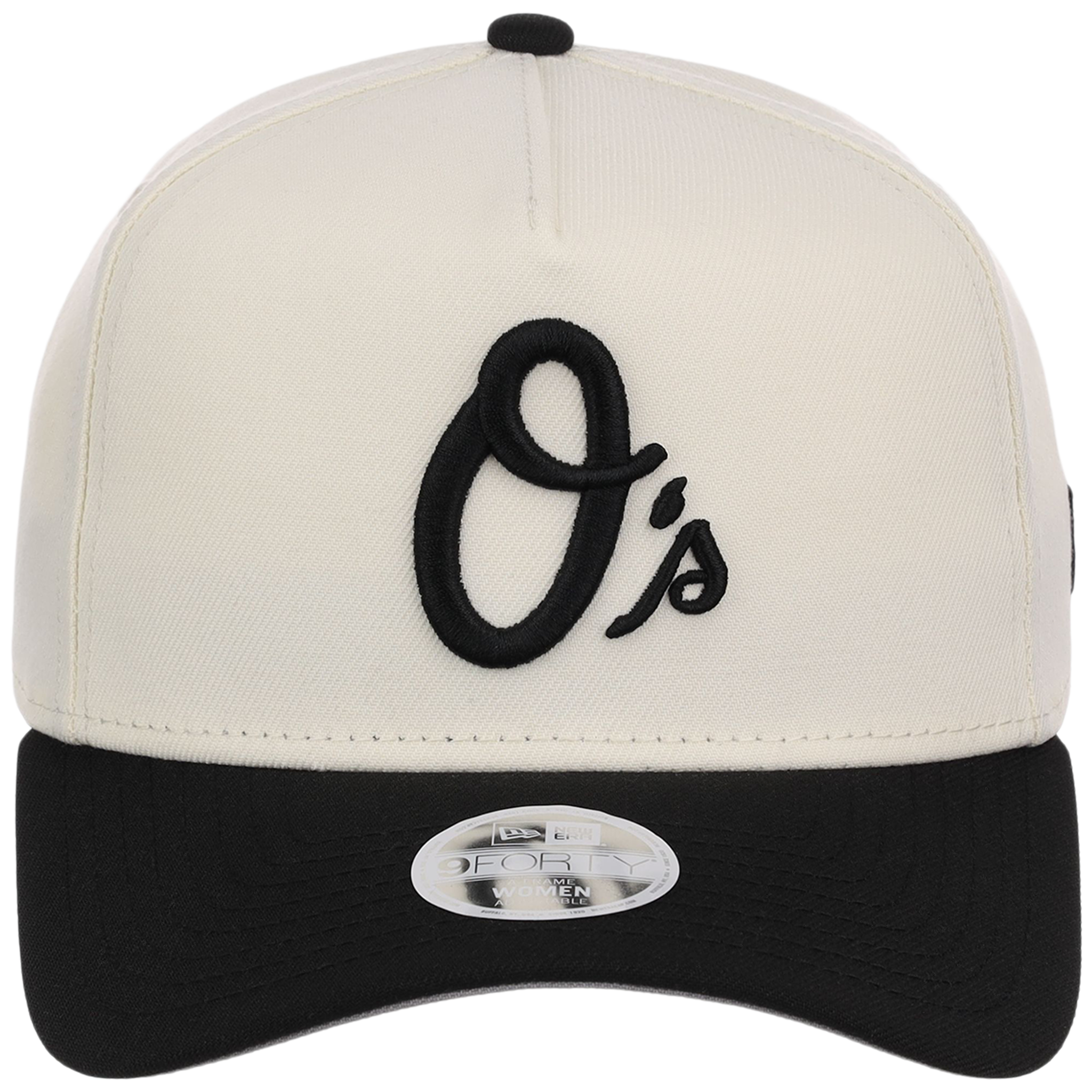 Baltimore Orioles Women's New Era 9FORTY Chrome x Black A-Frame