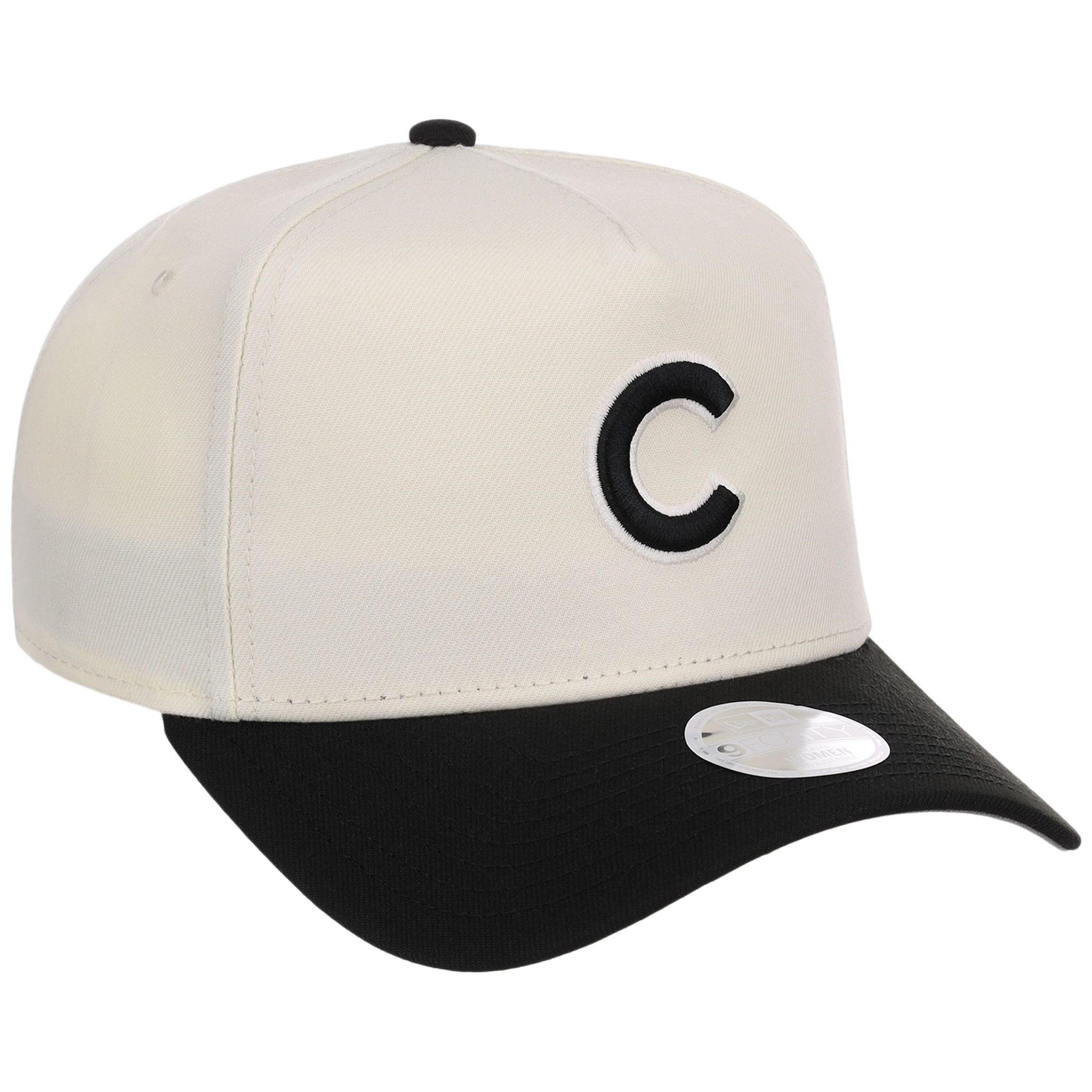 Chicago Cubs Women's New Era 9FORTY Chrome x Black A-Frame