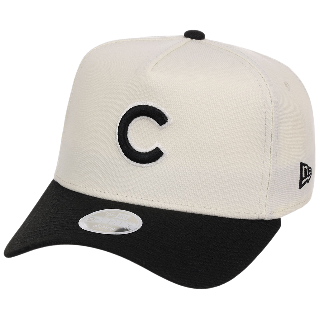 Chicago Cubs Women's New Era 9FORTY Chrome x Black A-Frame