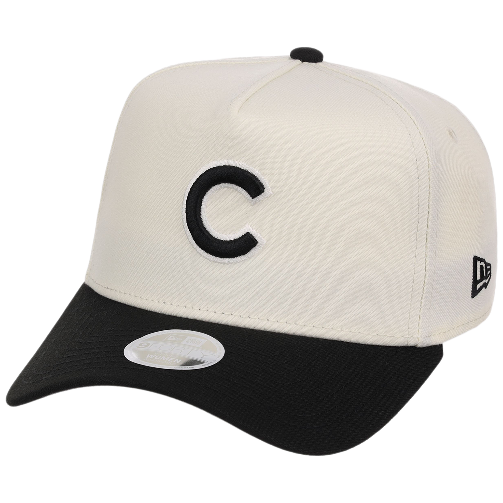 Chicago Cubs Women's New Era 9FORTY Chrome x Black A-Frame