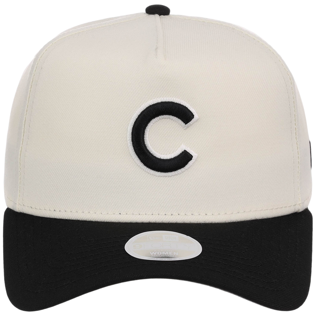 Chicago Cubs Women's New Era 9FORTY Chrome x Black A-Frame