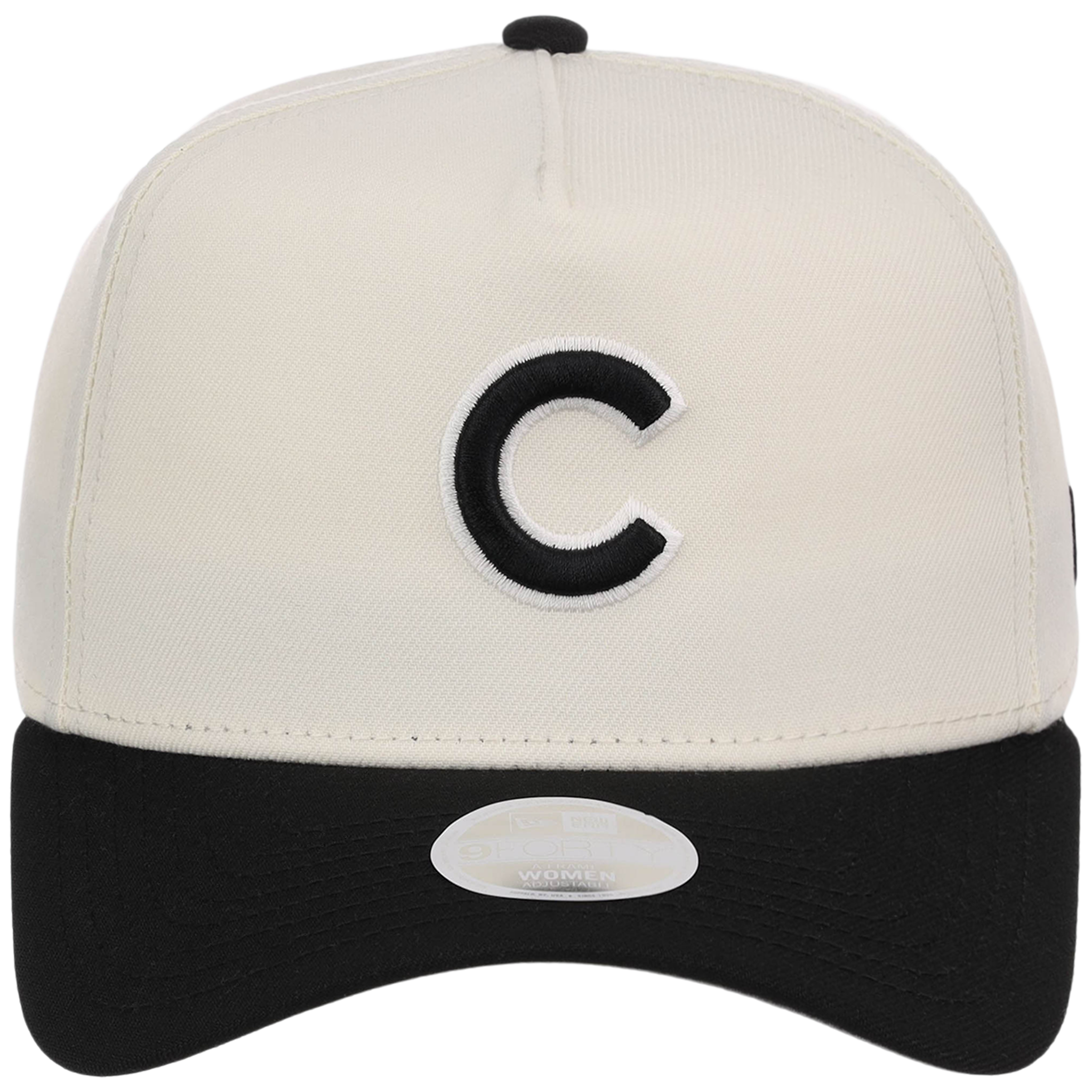 Chicago Cubs Women's New Era 9FORTY Chrome x Black A-Frame