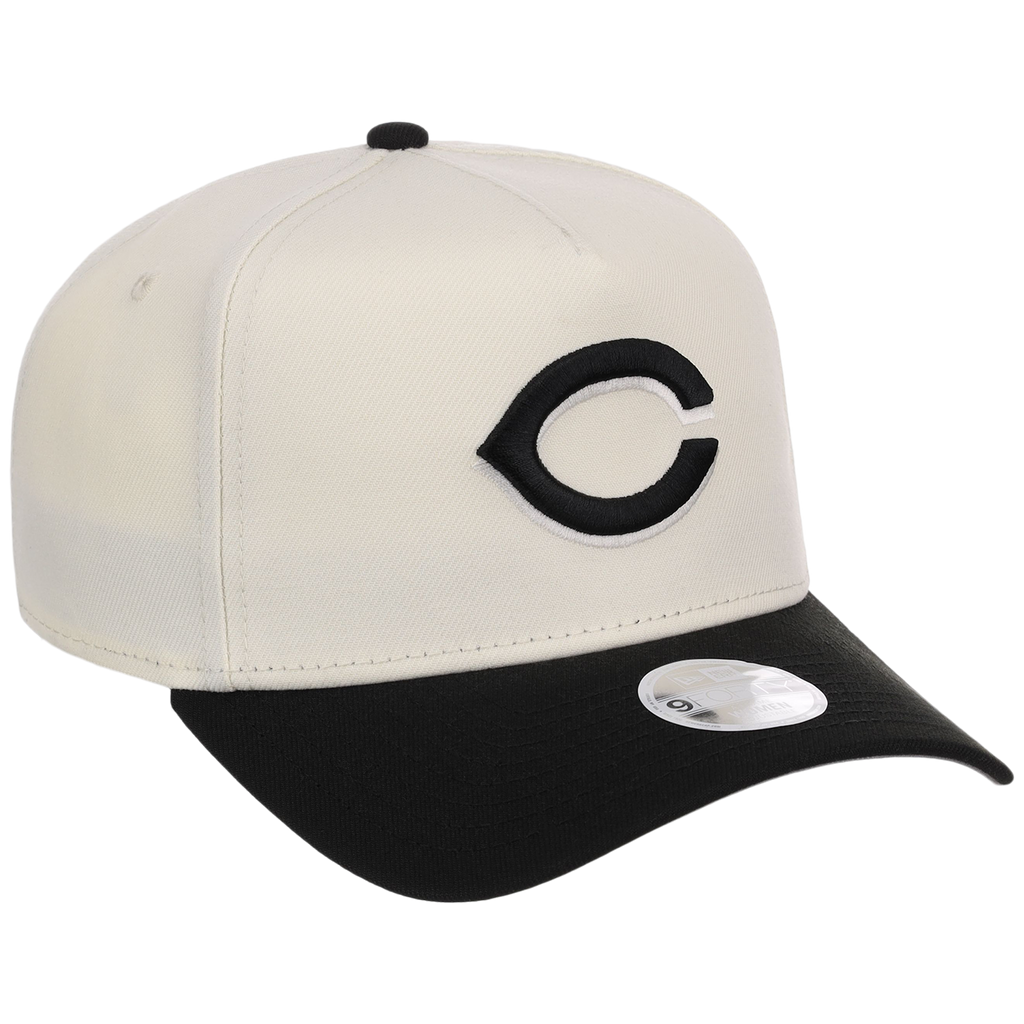 Cincinnati Reds Women's New Era 9FORTY Chrome x Black A-Frame
