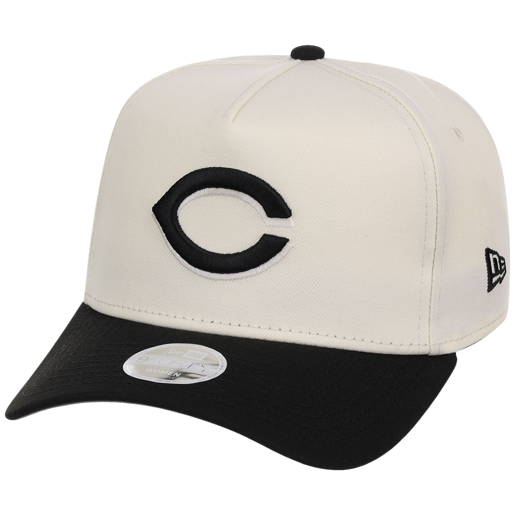 Cincinnati Reds Women's New Era 9FORTY Chrome x Black A-Frame