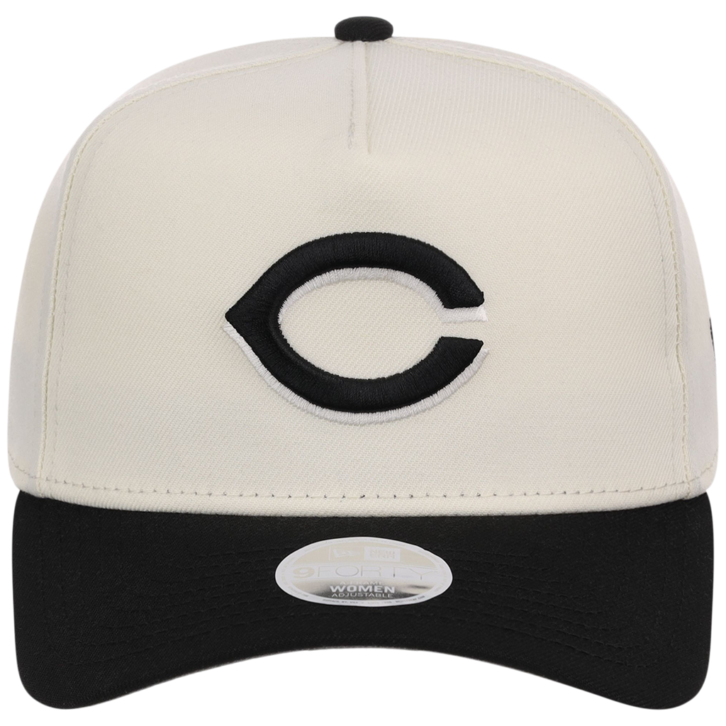 Cincinnati Reds Women's New Era 9FORTY Chrome x Black A-Frame