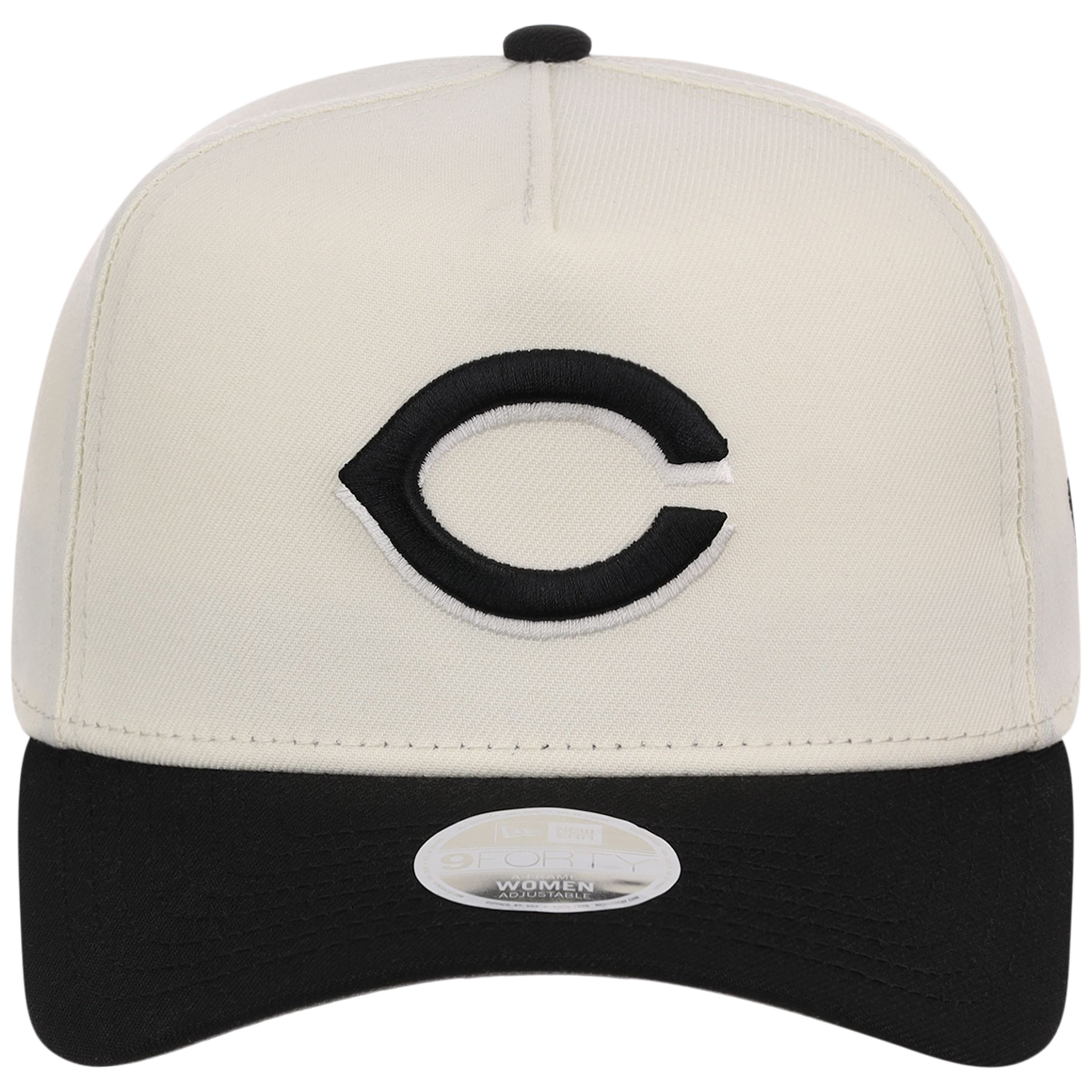 Cincinnati Reds Women's New Era 9FORTY Chrome x Black A-Frame