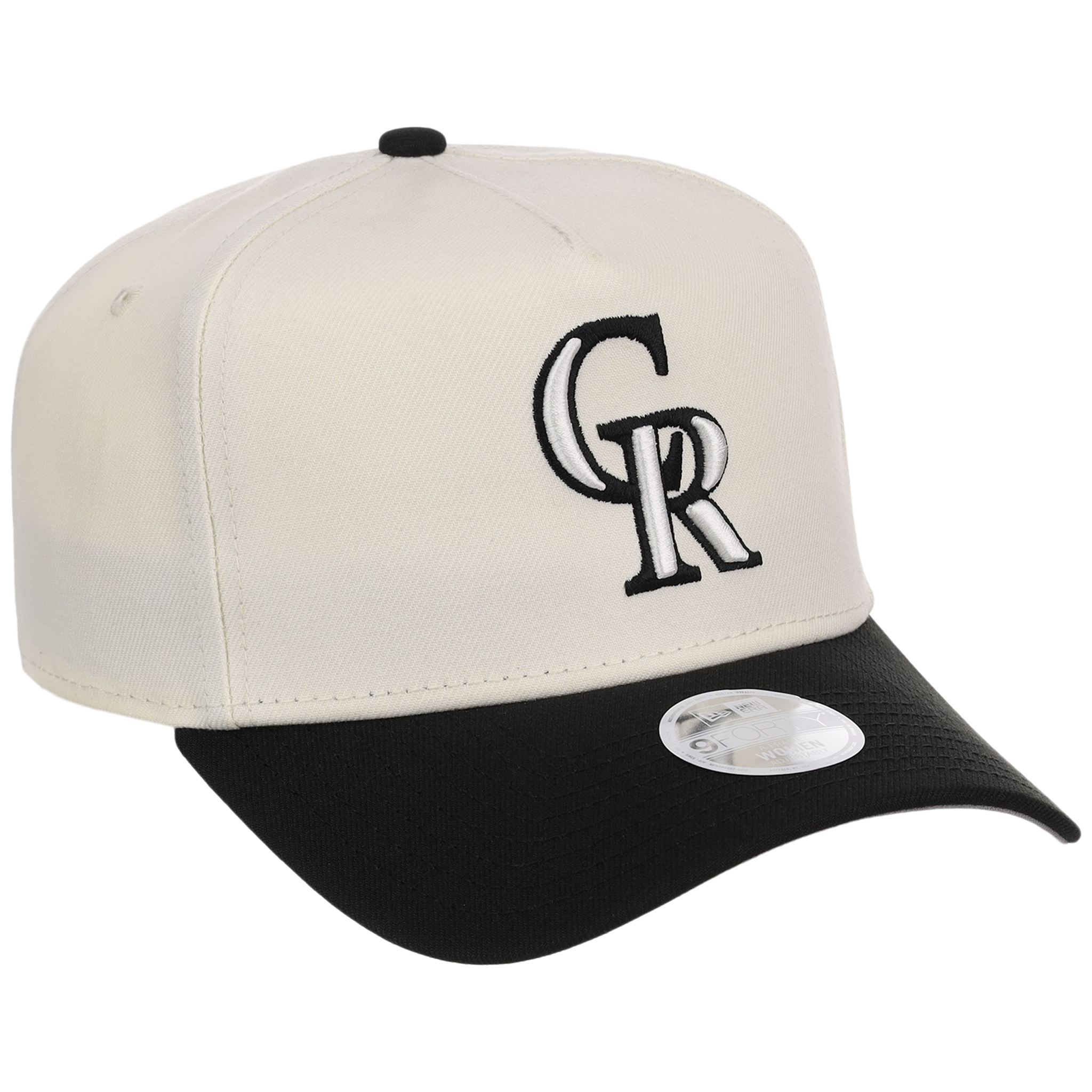 Colorado Rockies Women's New Era 9FORTY Chrome x Black A-Frame
