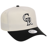Colorado Rockies Women's New Era 9FORTY Chrome x Black A-Frame