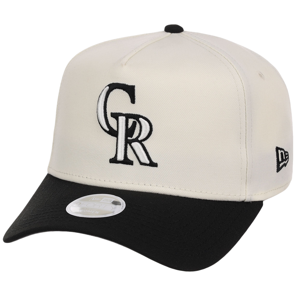 Colorado Rockies Women's New Era 9FORTY Chrome x Black A-Frame