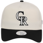 Colorado Rockies Women's New Era 9FORTY Chrome x Black A-Frame