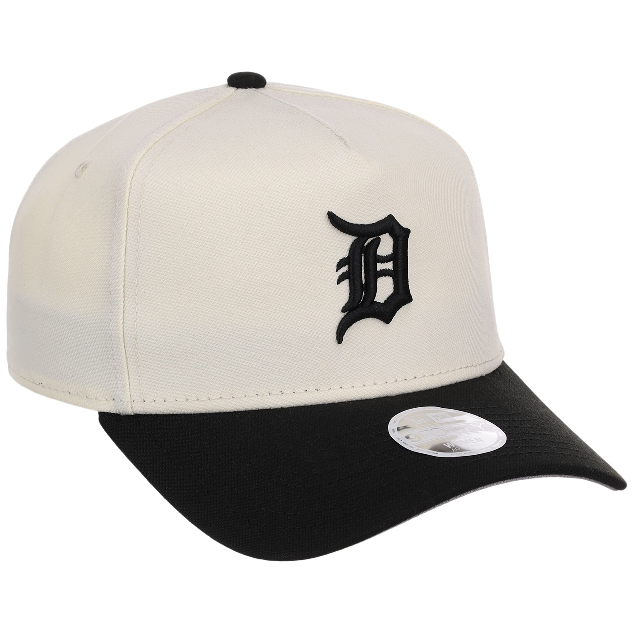 Detroit Tigers Women's New Era 9FORTY Chrome x Black A-Frame
