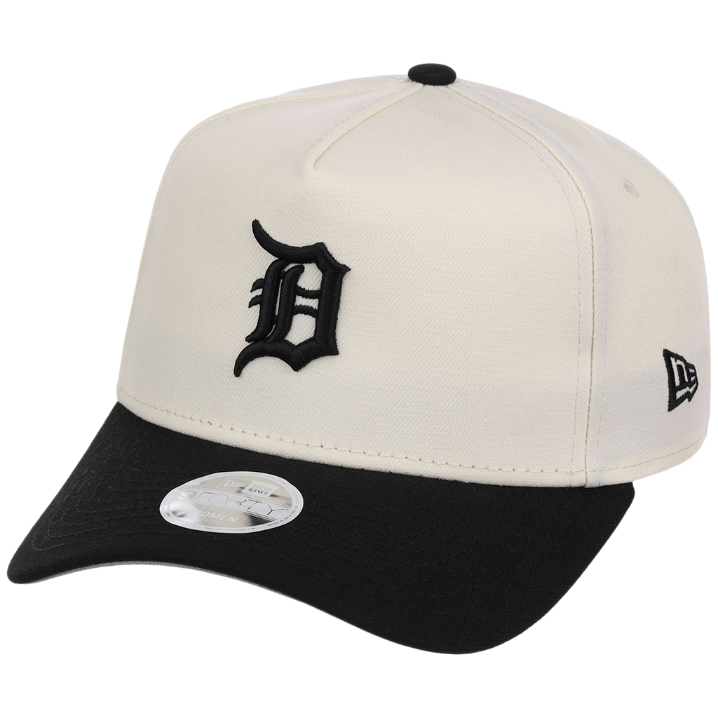 Detroit Tigers Women's New Era 9FORTY Chrome x Black A-Frame