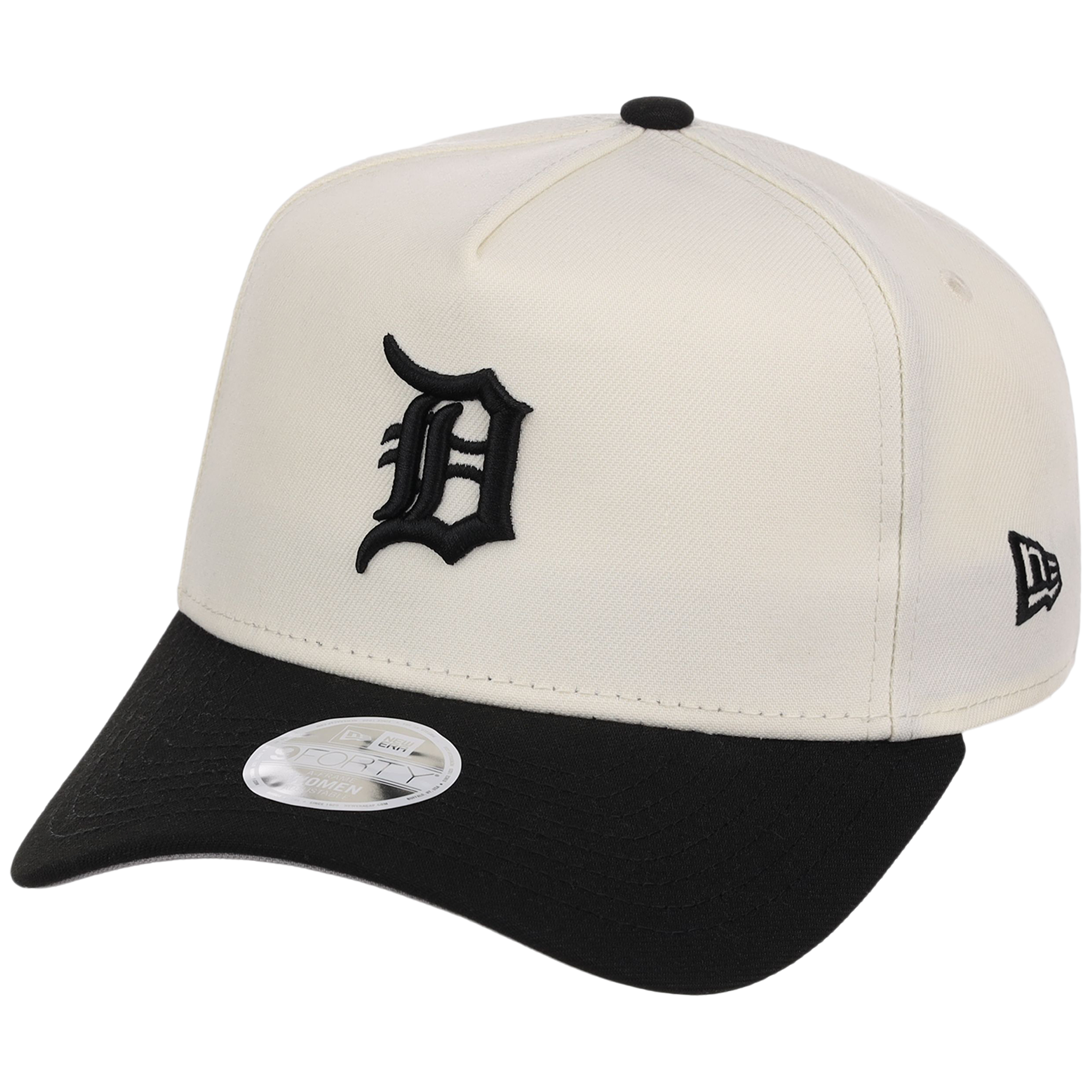 Detroit Tigers Women's New Era 9FORTY Chrome x Black A-Frame