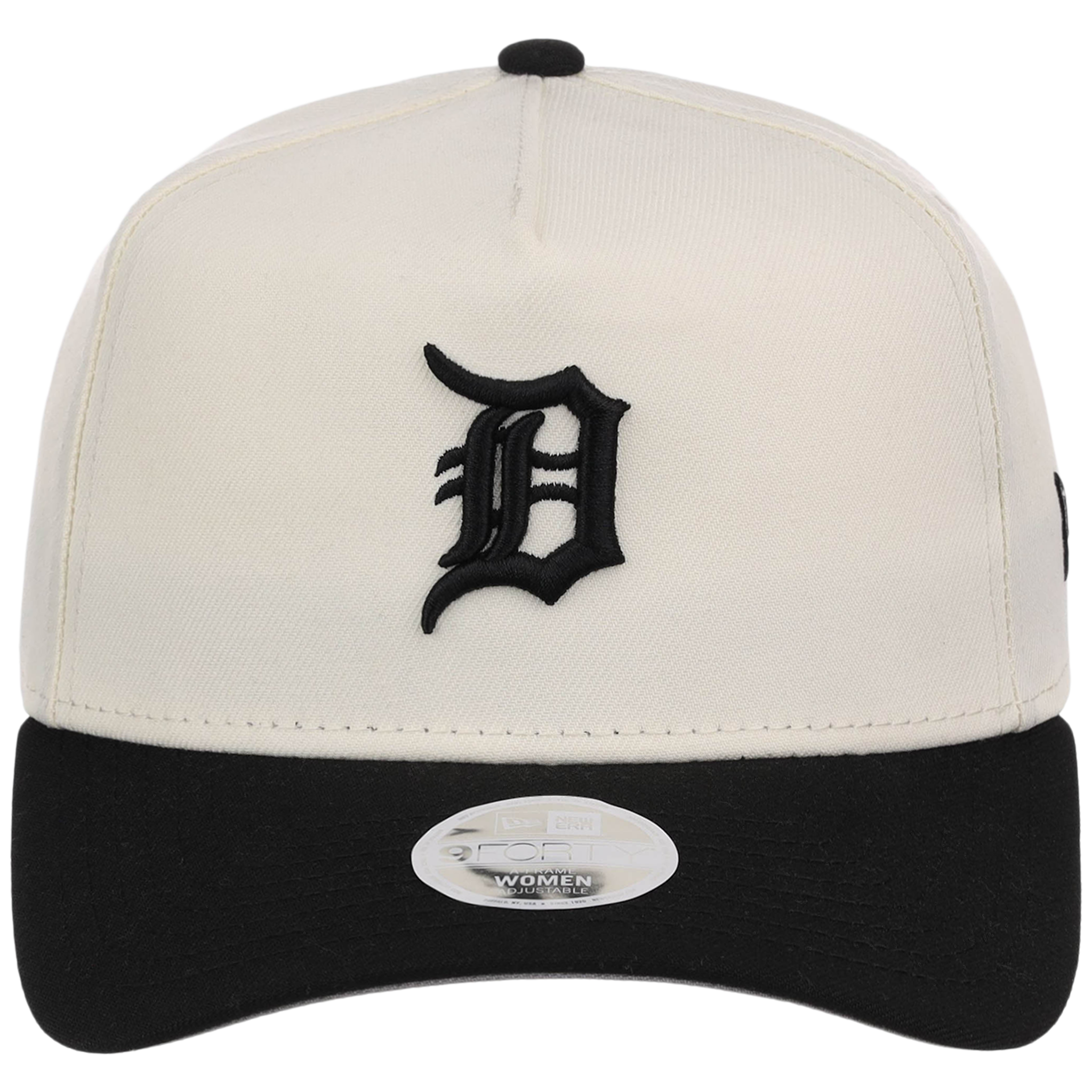 Detroit Tigers Women's New Era 9FORTY Chrome x Black A-Frame