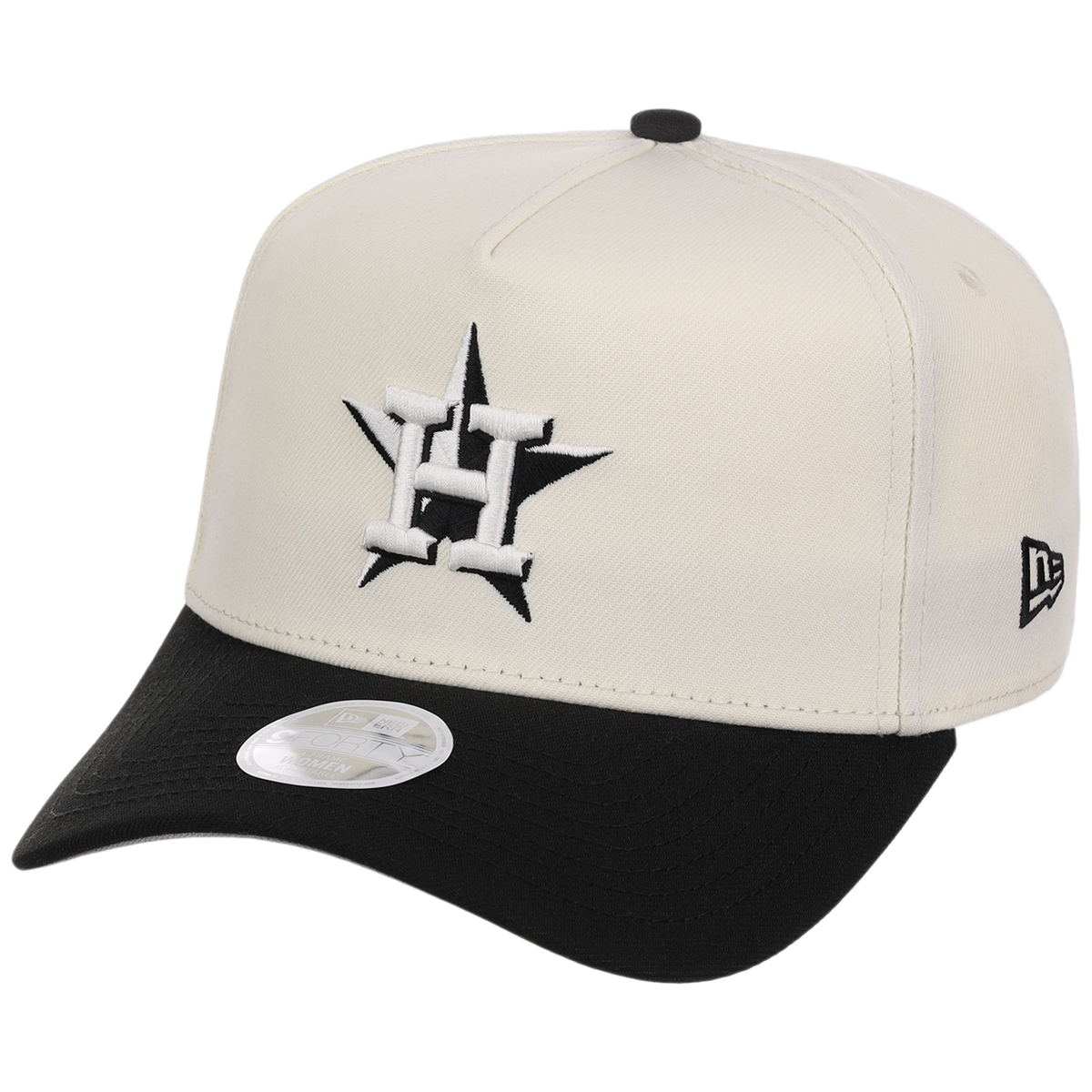 Houston Astros Women's New Era 9FORTY Chrome x Black A-Frame