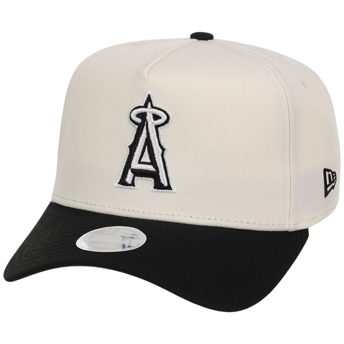 Los Angeles Angels Women's New Era 9FORTY Chrome x Black A-Frame