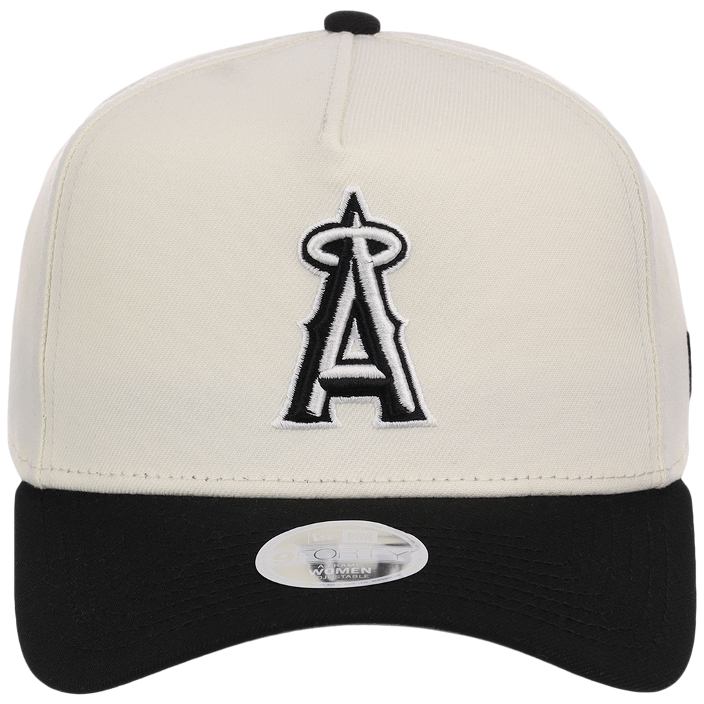 Los Angeles Angels Women's New Era 9FORTY Chrome x Black A-Frame